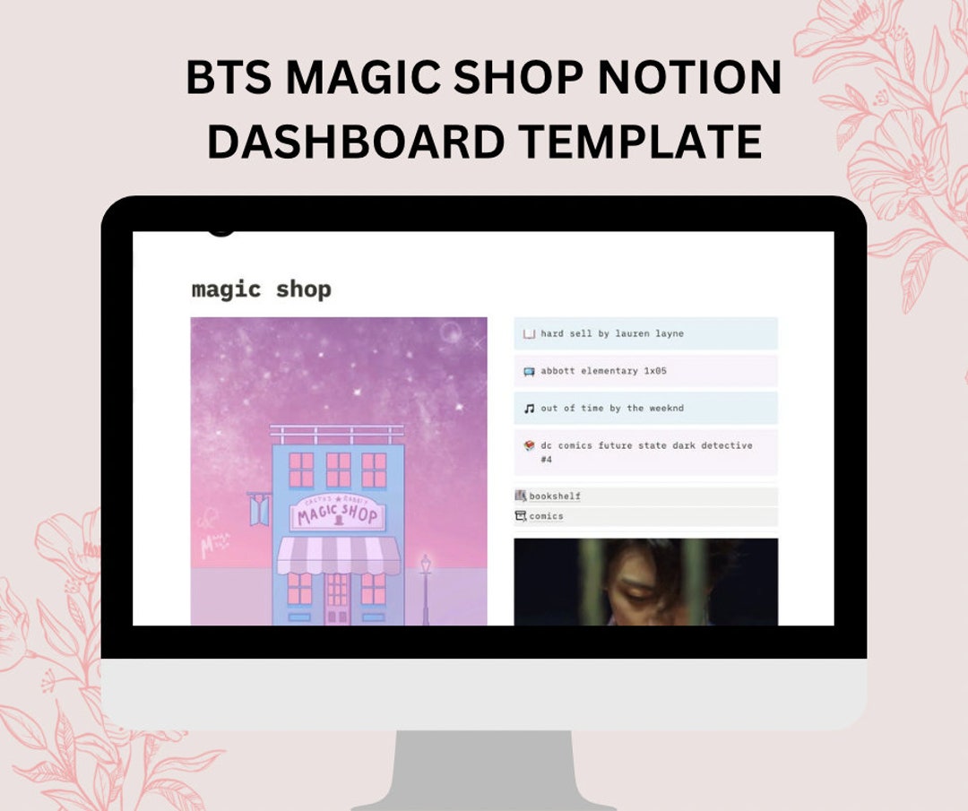 BTS Magic Shop Notion Dashboard Template BTS Magic Shop Notion