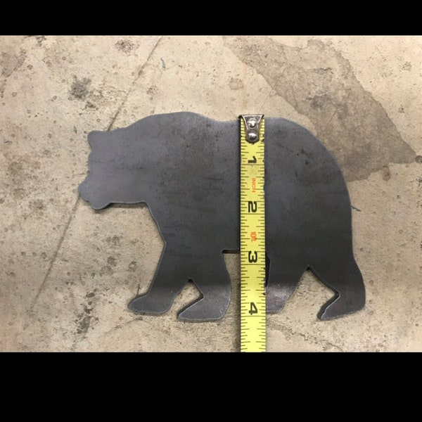 Small Bear Silhouette, Metal Art, Metal Wall Art - Metal Signs Personalized - 3x Thicker Steel!!