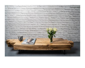 Industrial Reclaimed Coffee Table Modern Rustic - EMMA