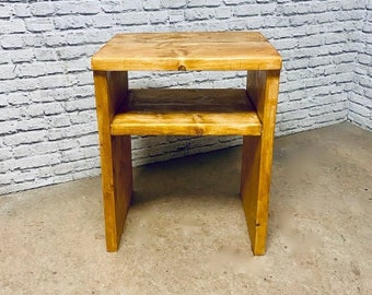 Industrial Reclaimed Bedside Table , End Table  , Rustic Side Table, Storage Unit - DARCIE