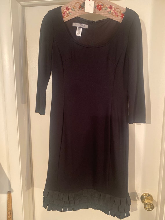 Anne Klein black Knit Dress/ Vintage dress