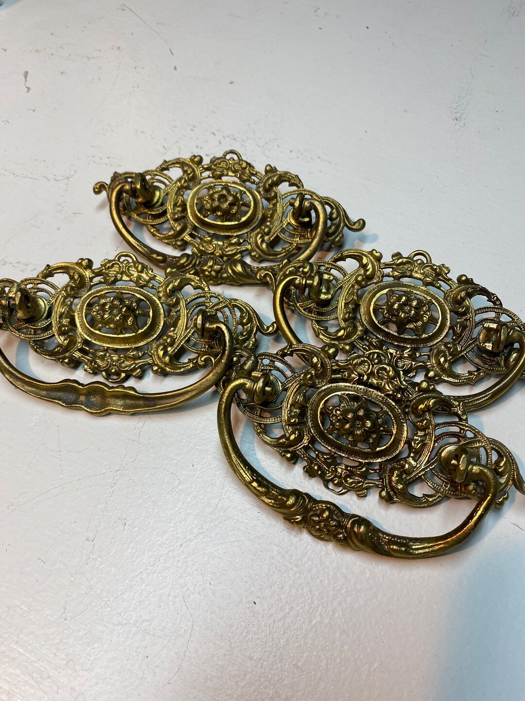 Antique Ornate Drawer Pulls - Etsy