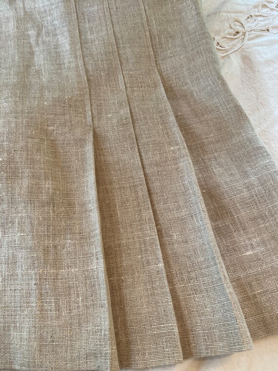 Vintage 50s Style Linen Skirt - image 3