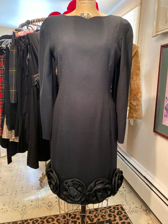 Vintage Couture Carolina Herrera cocktail dress/ e