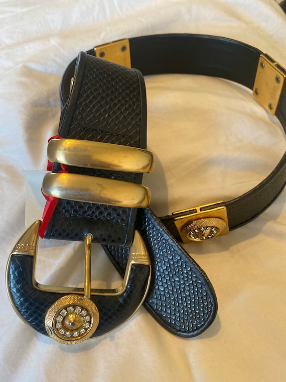 Vintage Designer Leather Belt/St.Marten Dallas