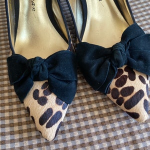 Vintage Beverly Feldman leopard print heels Size 6
