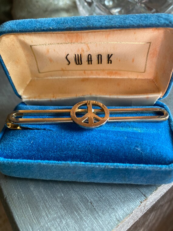 60s”Peace Sign” tie clip/ Boxed