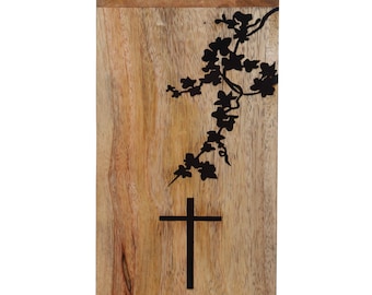Beautiful Wooden Handcrafted Mango Wood URN Box for Human Ashes of Adult Male Female With Beautiful Resin Design for Cremation,Burial Ashes.
