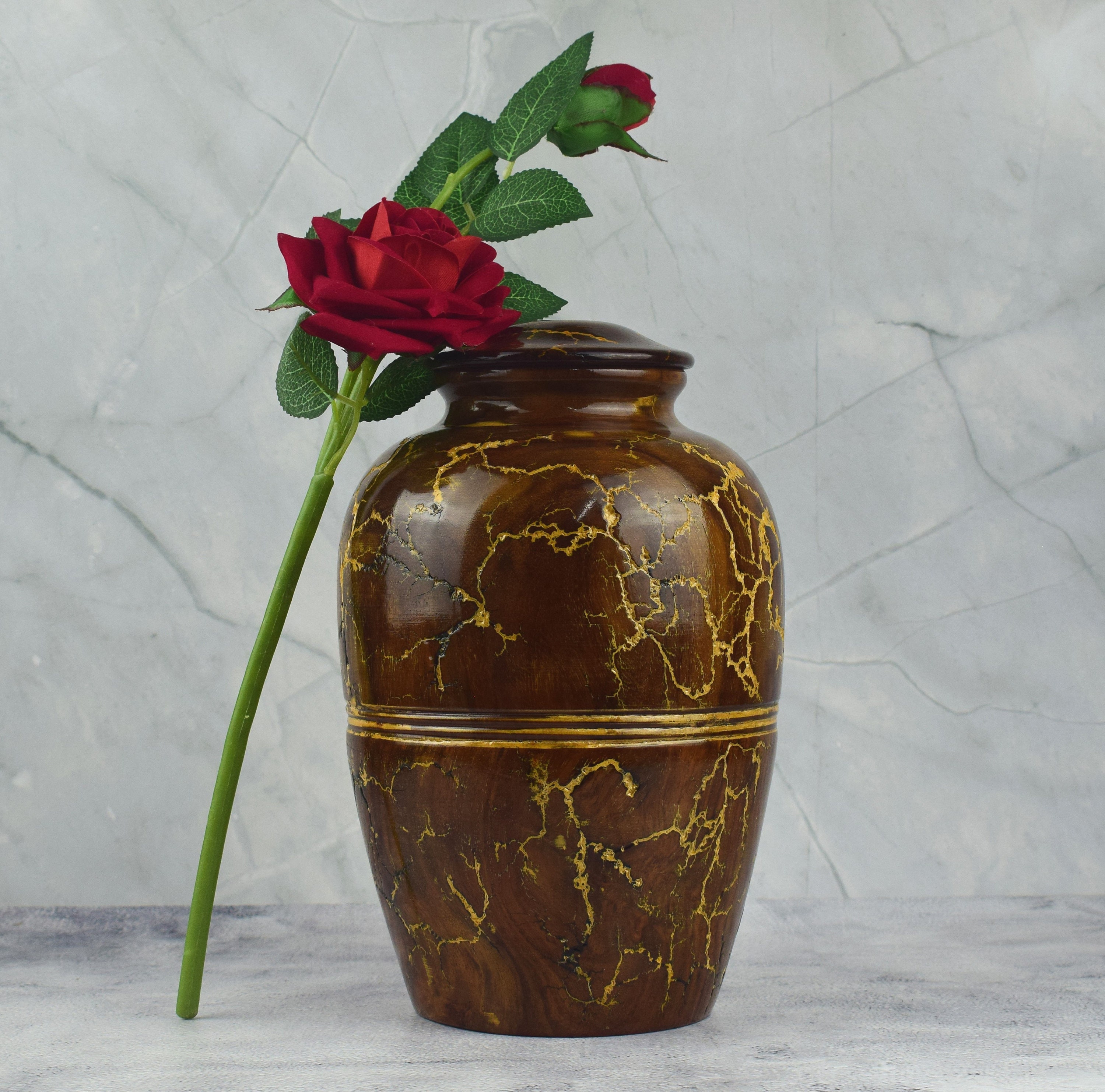 Personalized Wooden Urn, Lichtenberg Figure, Wood turn, Cremation Urn for Human Ashes, Fractal burning, Urn for Ashes, Sympathy Box, Pet Urn