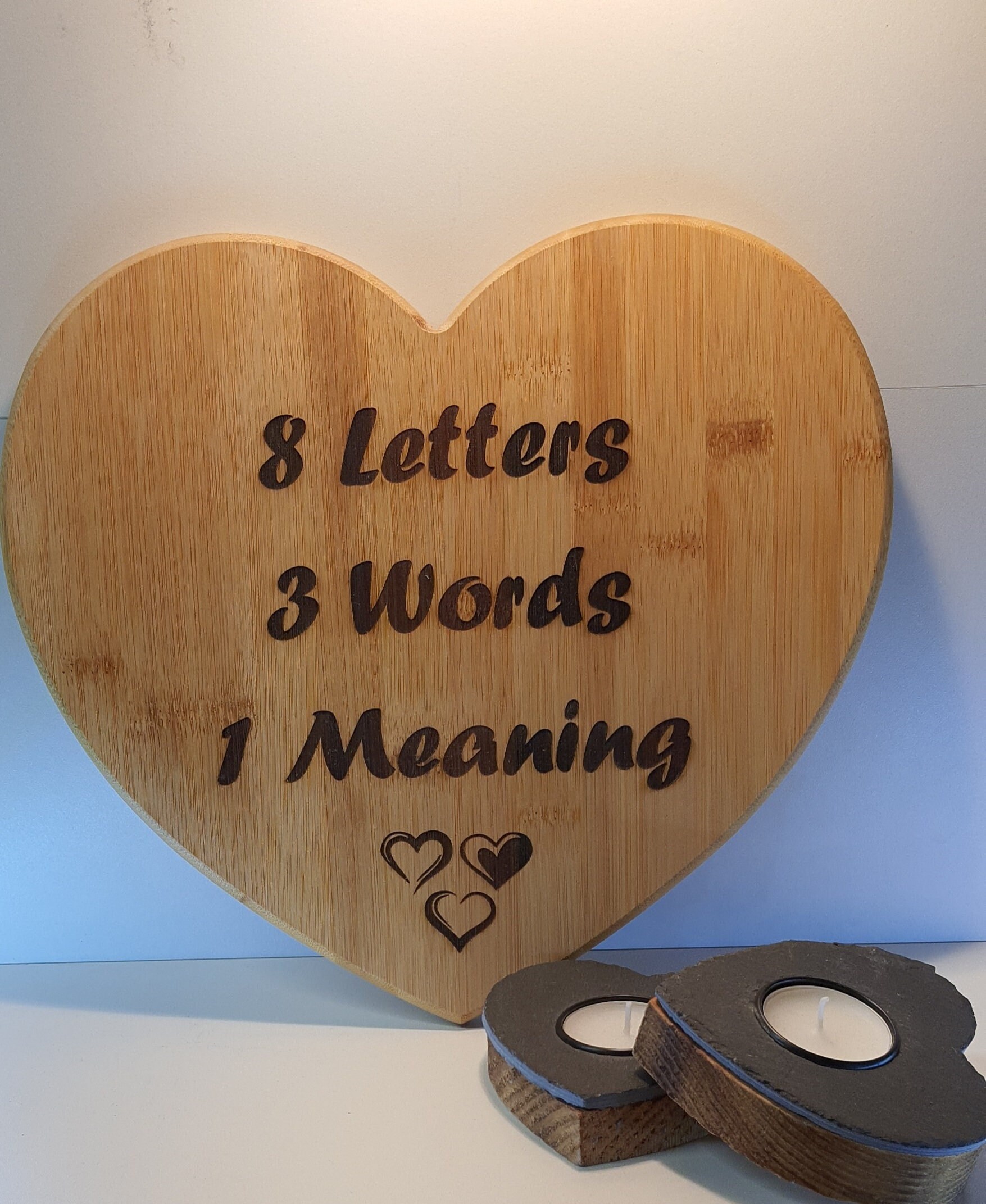 8 Letters 3 Words 1 Meaning Love Wall Hanging Wall Decor Etsy Uk