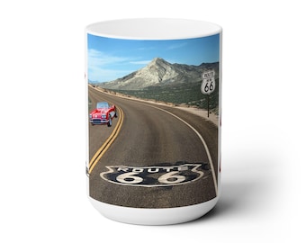 Taza de la Ruta 66 de 15 oz