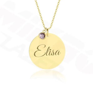 Birthstone necklace,birthstone necklace,christmas gift,gift to girl,custom necklace,valentine&#39;s gift,gm necklace,silver necklace