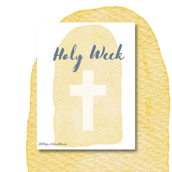 Holy Week Morning Menu Printable