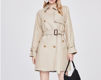 Short Trench Coat - Etsy