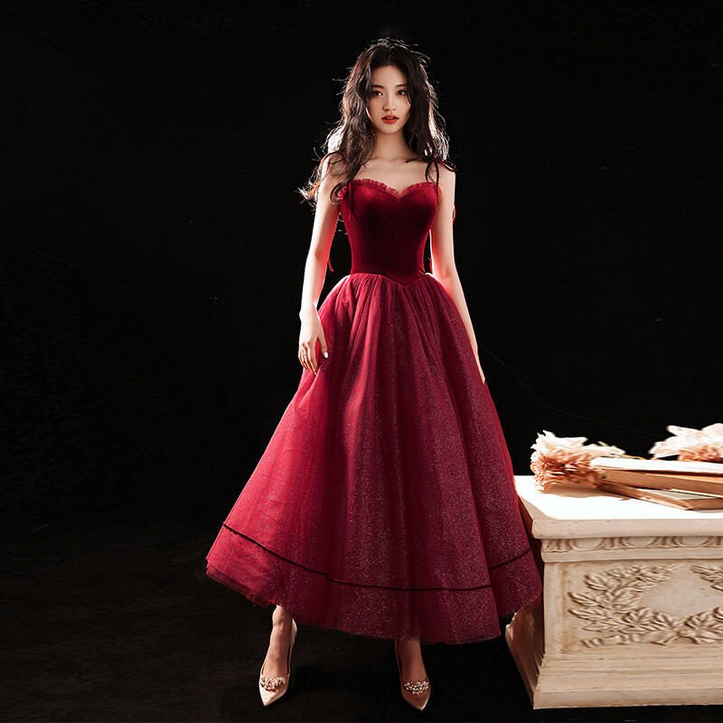 vintage red cocktail dress