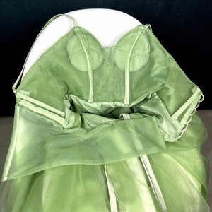 Made-To-Measure Fairytale Green Tulle Mini Dress With Removable Sleeves image 9