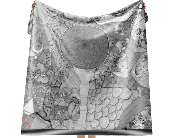 Full Moon Scepter Sherpa Blanket