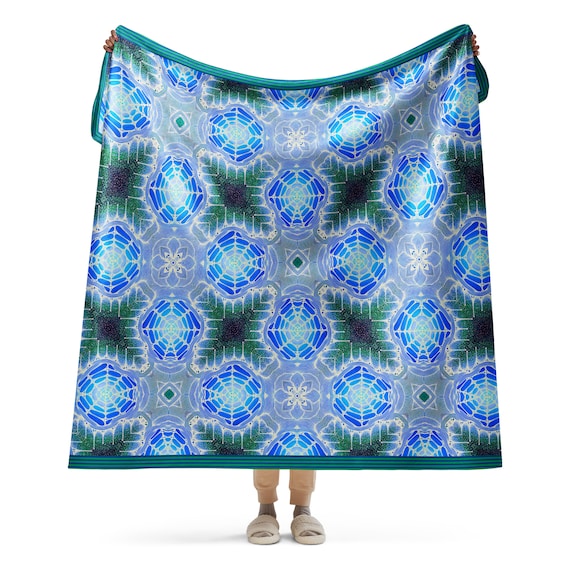 Portals of Aditi Fractal blanket, 80" x 60"