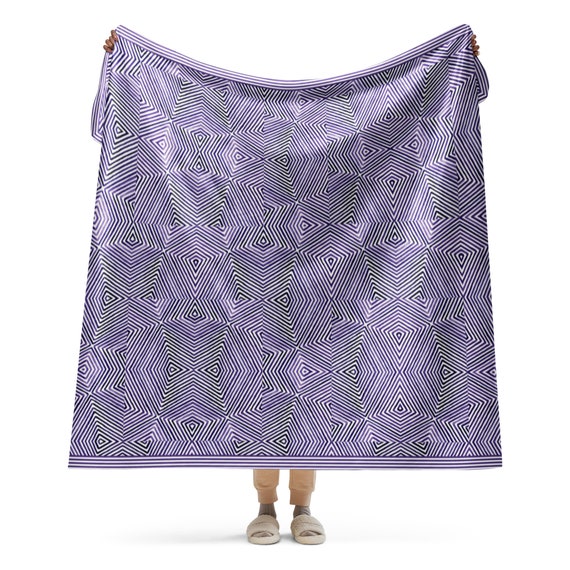 Labyrinth Fractal blanket, 80" x 60"