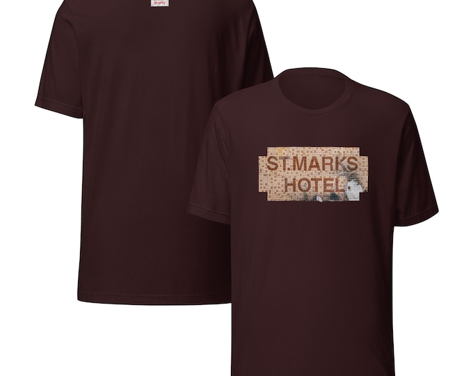 Saint Marks Hotel Streetside Mosaic, Unisex Tee