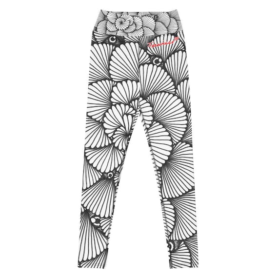 Cosmic Flower Pattern Yoga Leggings