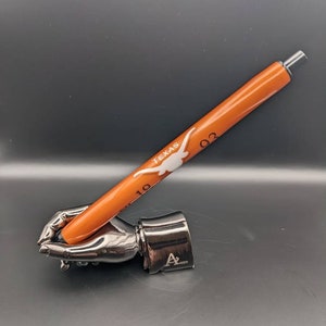 Texas Longhorns | Resin Epoxy Pen | College | Graduation Gift | Personalized | Burnt Orange Nation | Hook 'em Horns | Leather