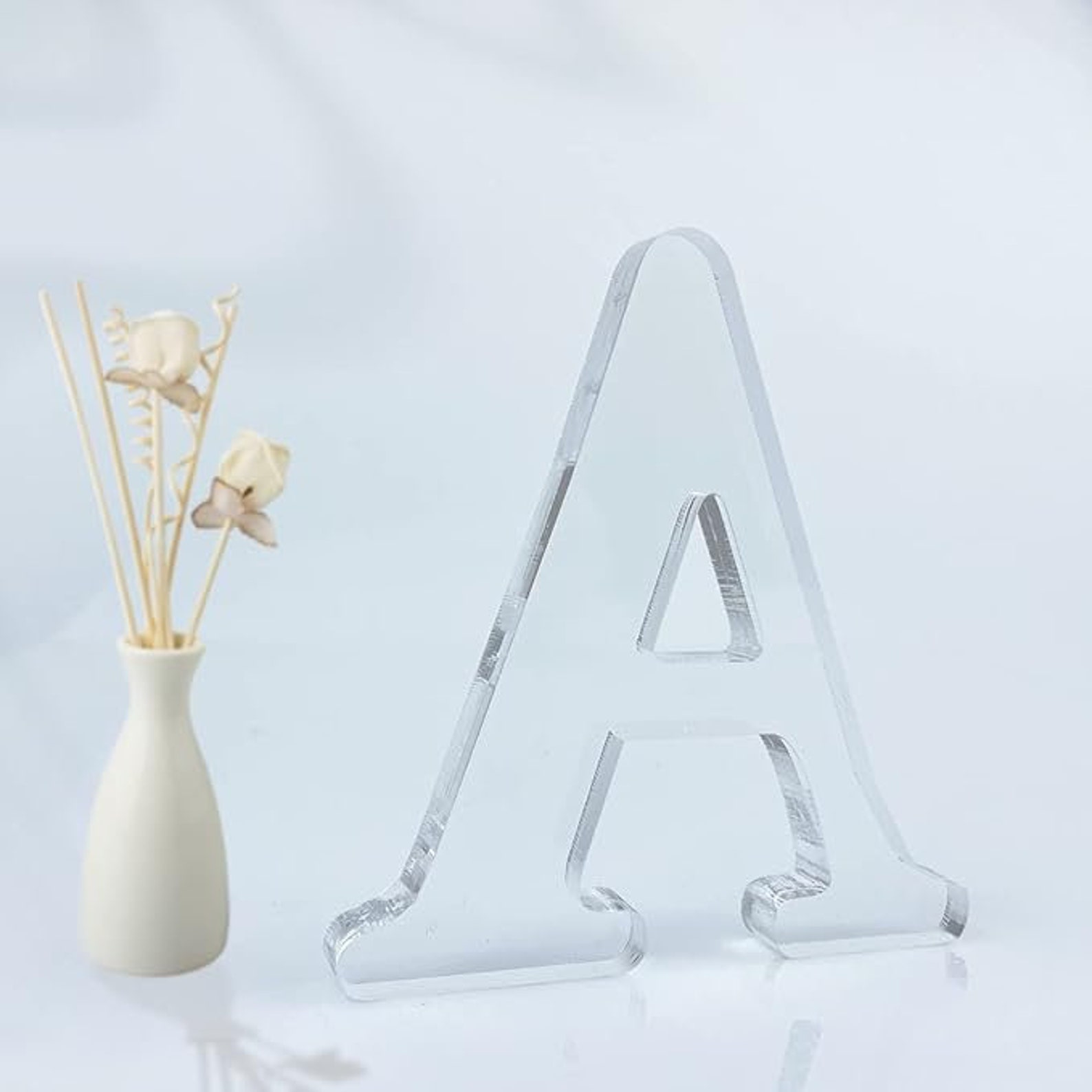 4 Inch Designable Acrylic Letters Unfinished Clear Letters Wall Décor ...