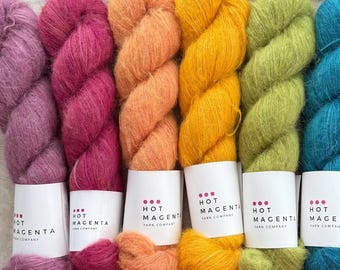 Hand Dyed Alpaca + Silk Lace Weight Yarn Colorway Archives
