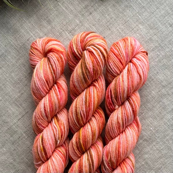 Limited Edition Visionary Collection Flame Orange | HMYC Hand Dyed Egg Shell - 70/30 SW Merino Wool & Recycled Nylon Fingering Weight Yarn