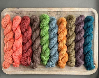 Limited Edition HMYC Worsted | Hand Dyed Classic Wool - Non-Superwash 100% Wool Yarn | 97yd Half Skeins | Autumn-Winter London Collection