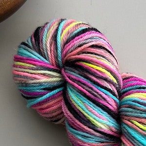 Limited Edition Neon | HMYC Hand Dyed Skeins | Marshmallow - 100% Superwash Merino Wool Worsted Weight Yarn Full Skeins