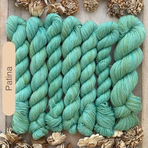 Fil de coton Pima DK biologique teint à la main • Coloris uniques Patina