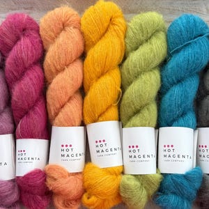 Hand Dyed Lace Yarn: Fall Colors, Baby Suri Alpaca & Mulberry Silk (50g)