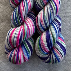 HMYC Sock | Hand Dyed Mini Skeins | Snowdrift - Superwash Merino Wool & Recycled Nylon Yarn | Unicorn