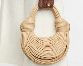 Double knot Bag / Calfskin Leather handbag / Designer handbag / tote bag / evening bag / Hobo bag / fashion designer / Bottega Veneta bags
