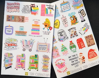 TBR Book Stickers, Reading Journal, Planner, Bujo, Bullet Journal, To Be Read