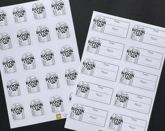 Pegatinas para el planificador del club de lectura silencioso, diario de lectura, Bujo, Bullet Journal