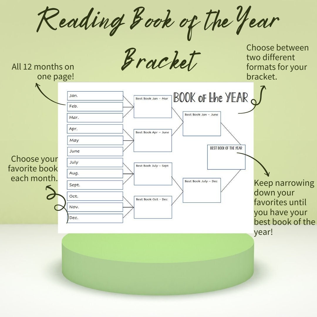 Book of the Year Bracket, Reading, Bujo, Bullet Journal, Instant ...