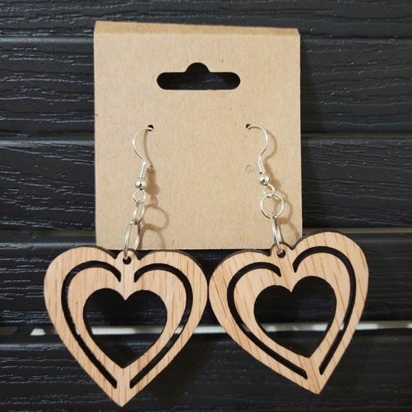 Heart Shaped "Hole in my Heart" Earrings digital .svg file