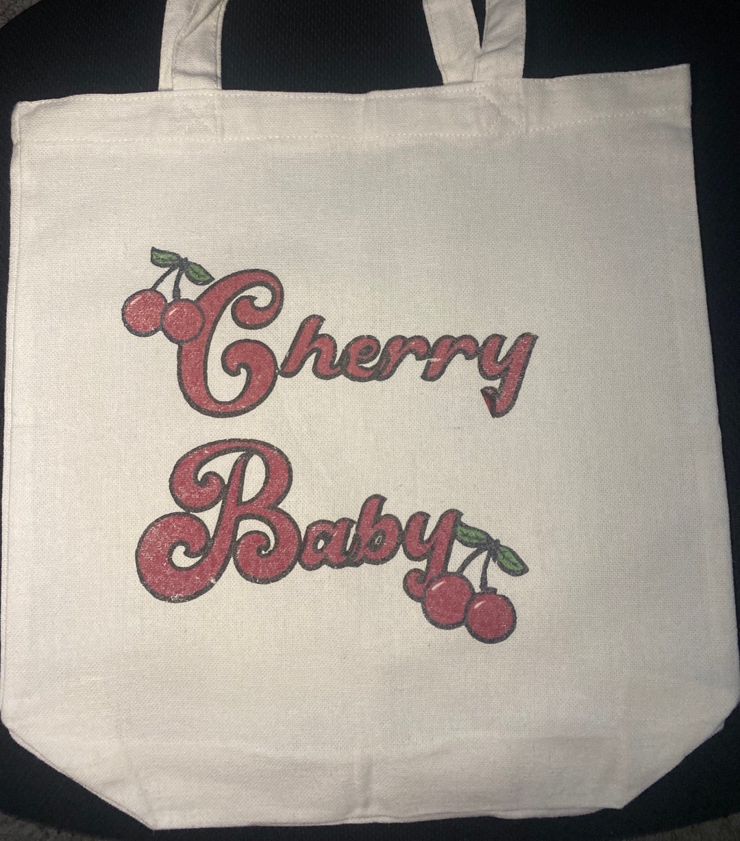 Cherry Tote Bag Fruit Tote Bag Grocery Bag Fabric Bag Tote Etsy