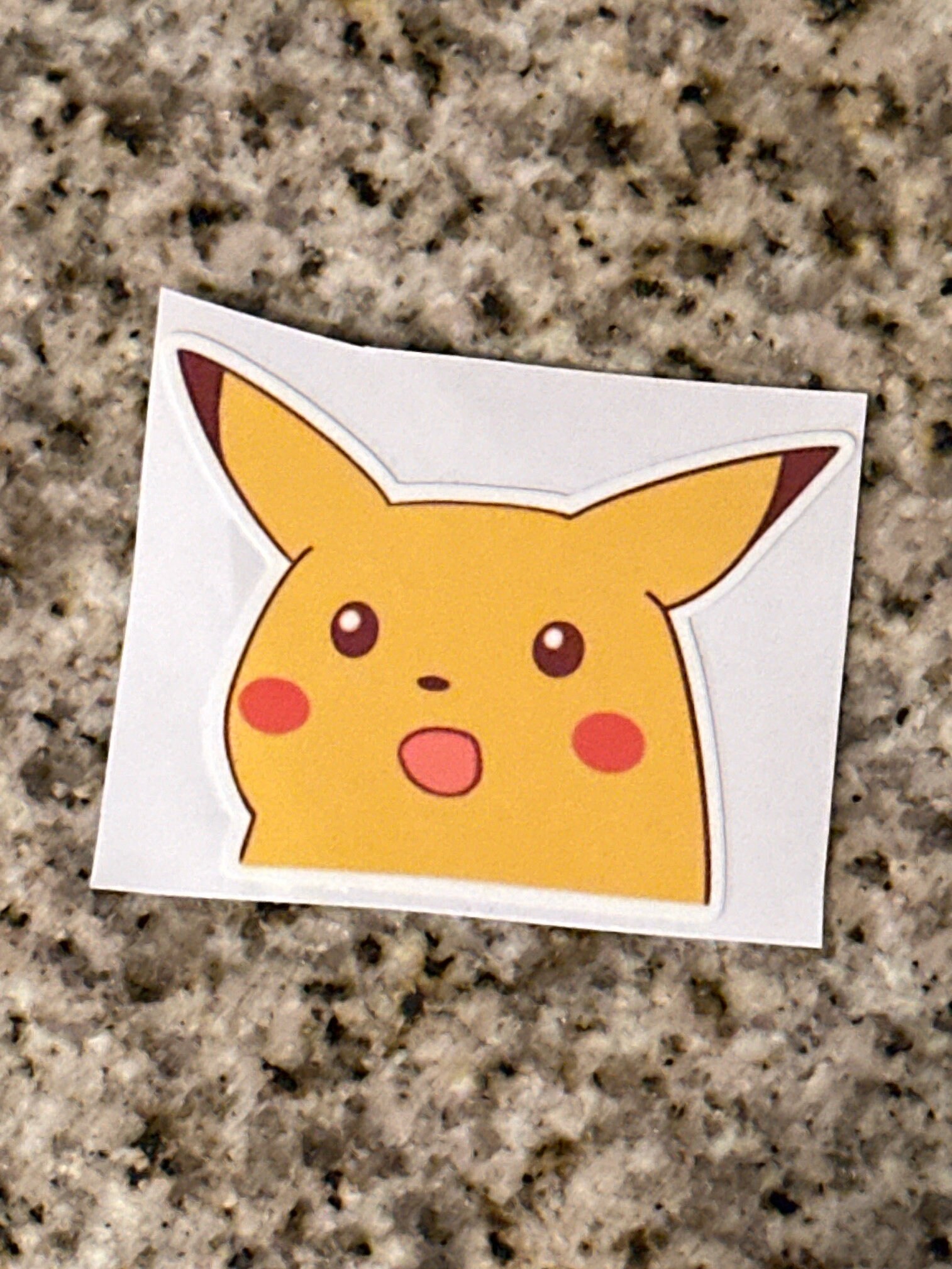 Pikachu Sticker/ Pikachu Suprised Meme Sticker/ Pokémon Sticker ...
