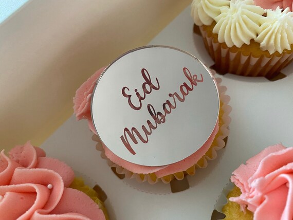 Eid Mubarak Acrylic Cupcake Topper Cake Topper Islamic Muslim | Etsy