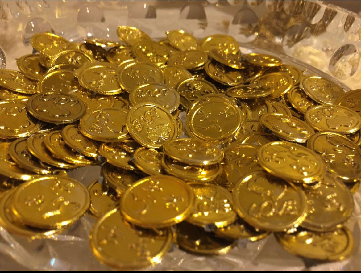 Mobarak Baad coins for Sofreh Aghd- coin confetti’s