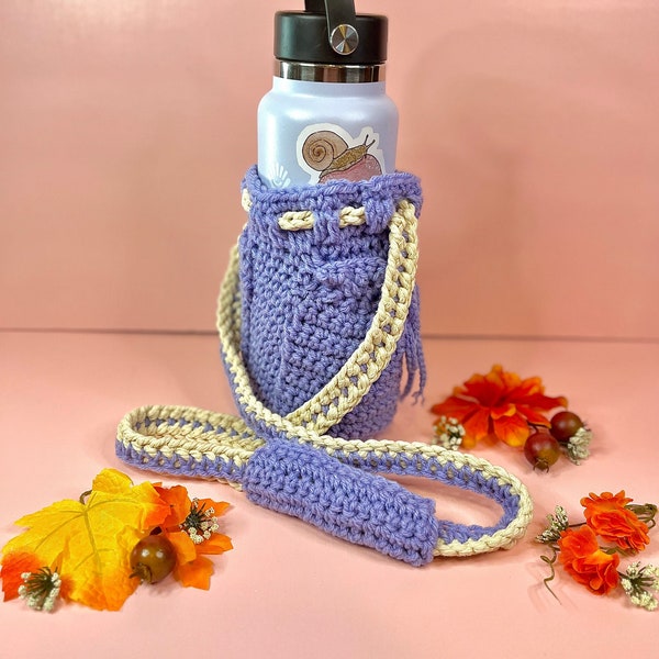 Crochet Water bottle Holder (Updated) | Water Bottle Holder | Hiking Bag | Walking Bag | Shoulder Bag | Water Bottle Holder With Pockets