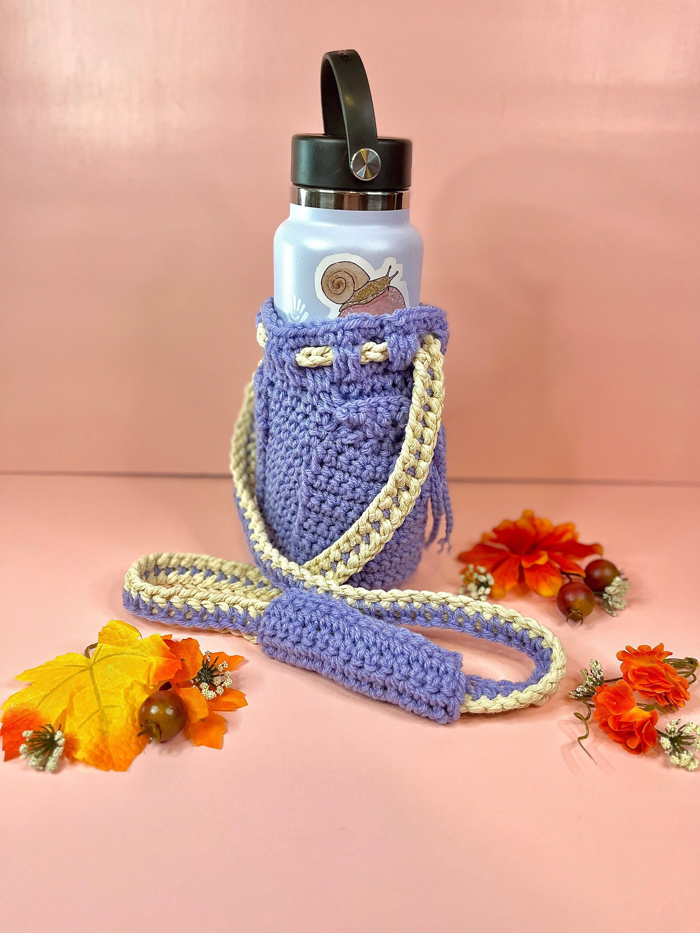 Crochet Water Bottle Holder updated Water Bottle Holder Etsy