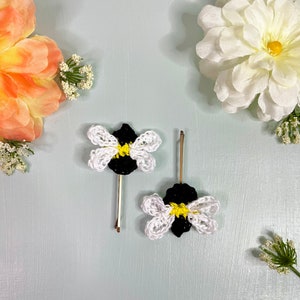 Micro-Crochet Bee Hair pins | Hair Pin | Bee Hair Pin | Bobby Pin | Decorated Hair Pin