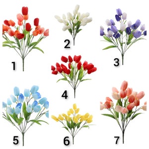 Lambs Ear Garland, Lambs Ear, Lambs Ear with Tulip Garland, Tulip decor, Wedding Decor Home Decor Table Runner Mantel Decor image 5