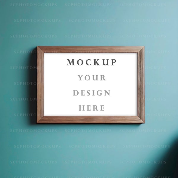 24x36 Wood Picture Frame Mockup, Wall Art Mockup, 16x24 Picture Mockup, PSD Template, Simple Modern Poster Mockup, Contemporary Style