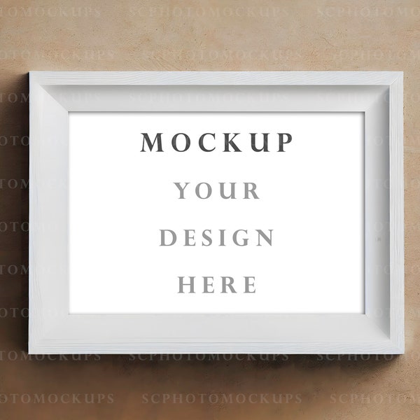 12x18 White Picture Frame Mockup, Wall Art Mockup, 8x12 Picture Mockup, PSD Template, Farmhouse Mockup, Simple Mockup, Rustic Style