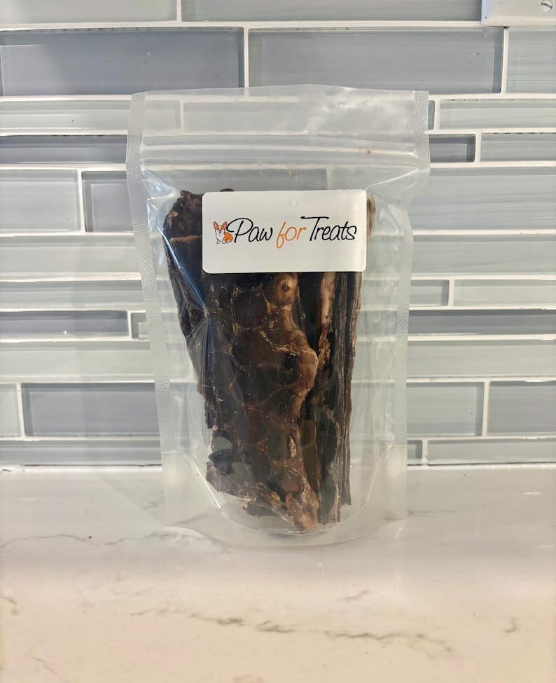 Carne seca de esôfago bovino desidratada para cães – Petisco natural com um único ingrediente – Rica em proteínas imagem 1